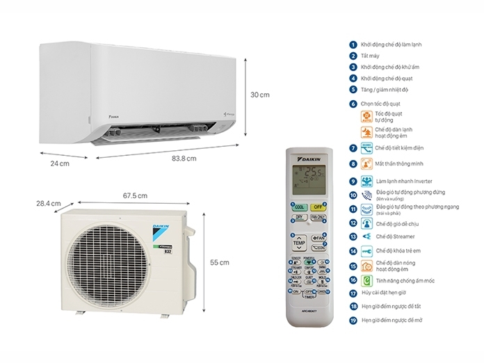 Máy lạnh Daikin 1HP - Inverter FTKY25WMVMV/RKY25WMVMV