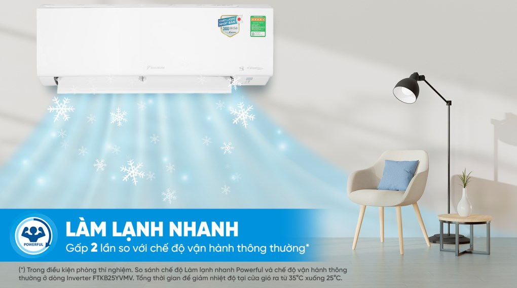 Máy lạnh Daikin 1.0HP - Inverter FTKB25YVMV/RKB25YVMV